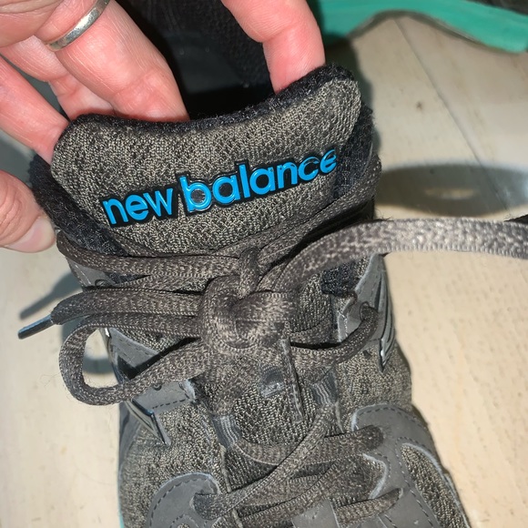 Grey and Mint New Balance Sneakers - Picture 3 of 4